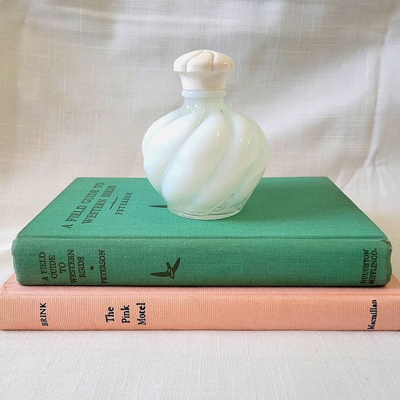 Vintage Fenton Devilbliss Perfume Bottle Opalescent Swirl Glass Art Deco - Picture 9 of 13